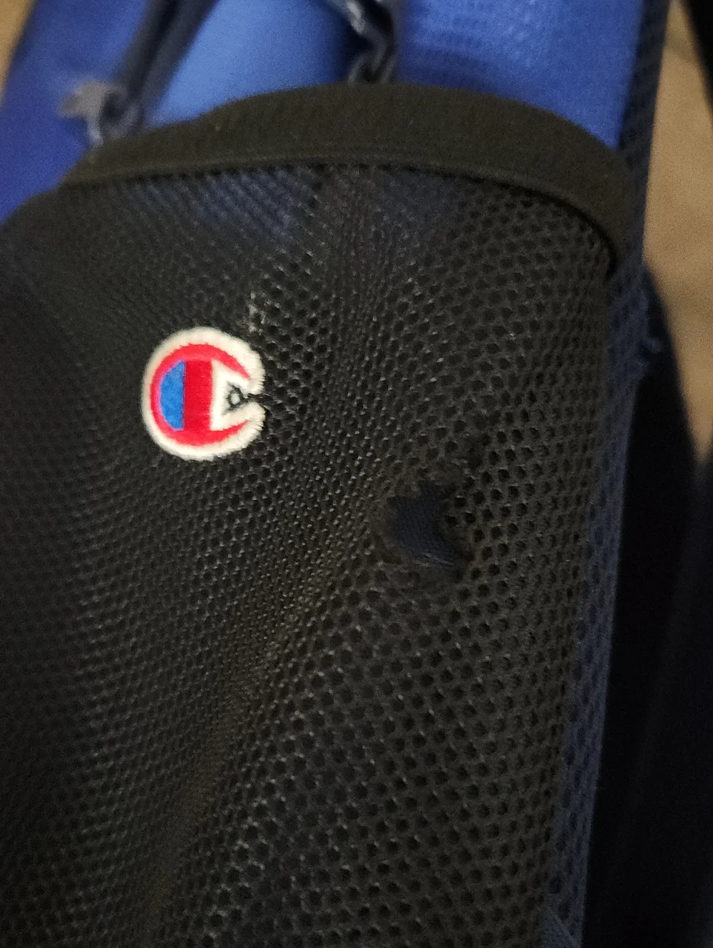 Champion Blue and Navy Men's Backpack with White Accents